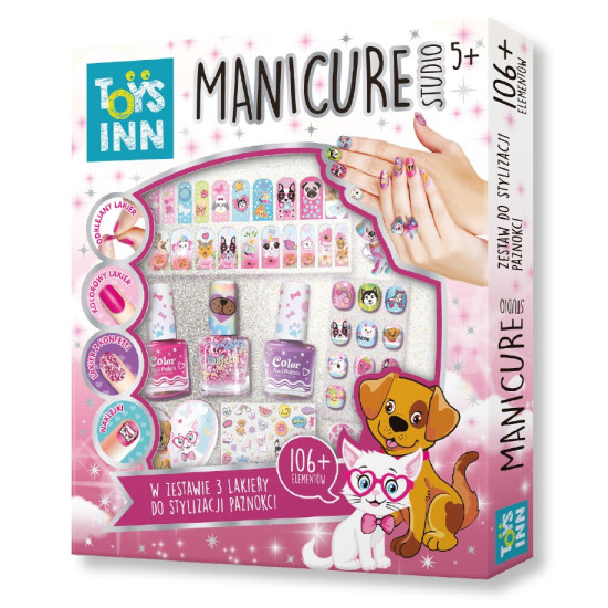 Zestaw Manicure Studio 3 lakiery Zwierzęta