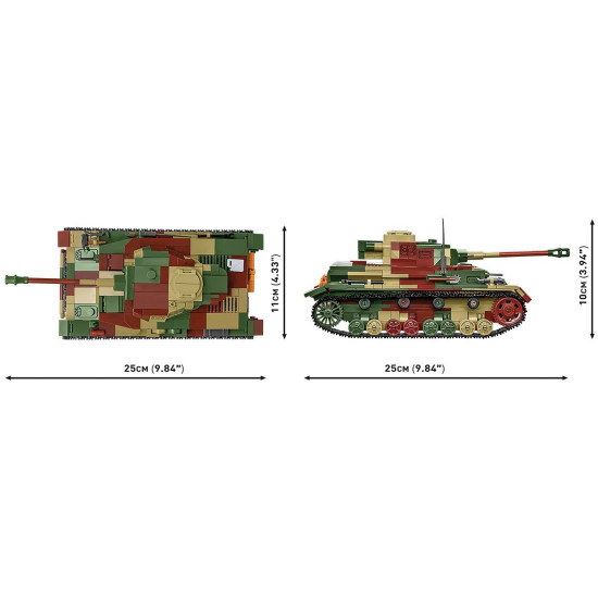 Klocki WWII PZKPFW IV AUSF.G 1107 klocków