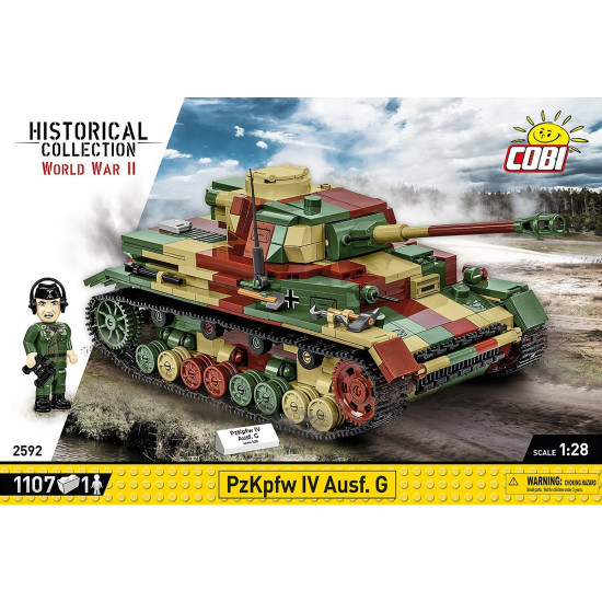 Klocki WWII PZKPFW IV AUSF.G 1107 klocków
