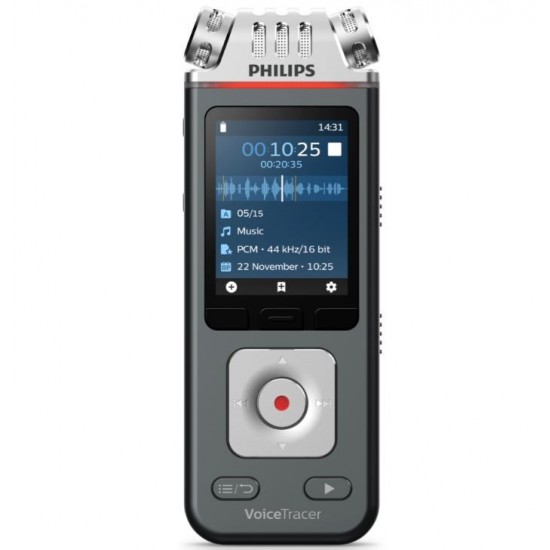 Dyktafon DVT6115 Pamięć 8GB,USB,microSDHC 32GB,3 mikrofony Hi-Fi 