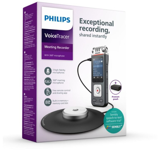 Dyktafon DVT8115 Pamięć 8GB,nagrywanie 360°,microSDHC 32GB 