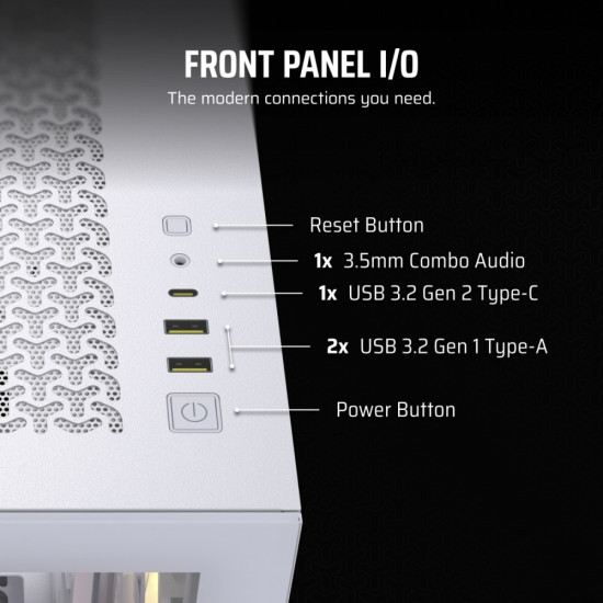 Obudowa 3500X ICUE LINK RGB TG Mid-Tower biała