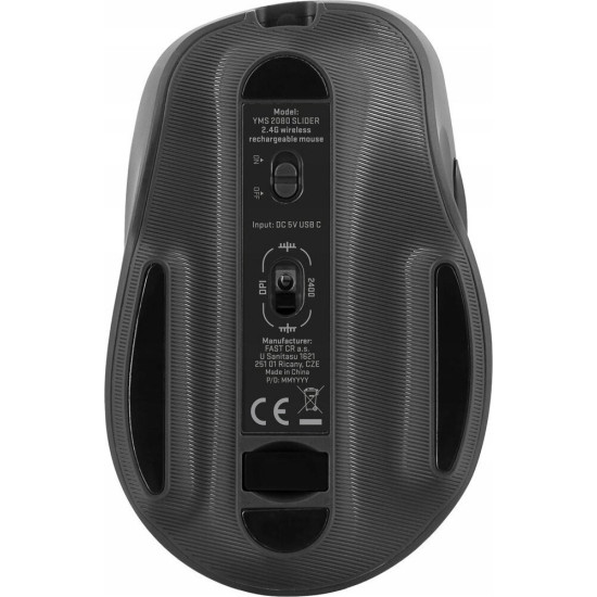 Mysz bezprzewodowa 2,4Ghz akumulator 6 przycisków 2400DPI 