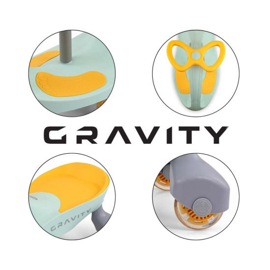 Jeździk grawitacyjny Gravity limonkowo-żółty