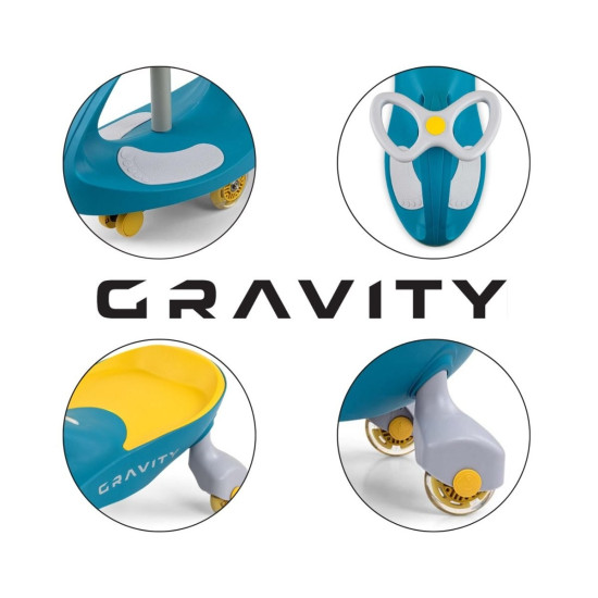 Jeździk grawitacyjny Gravity zielono-żółty