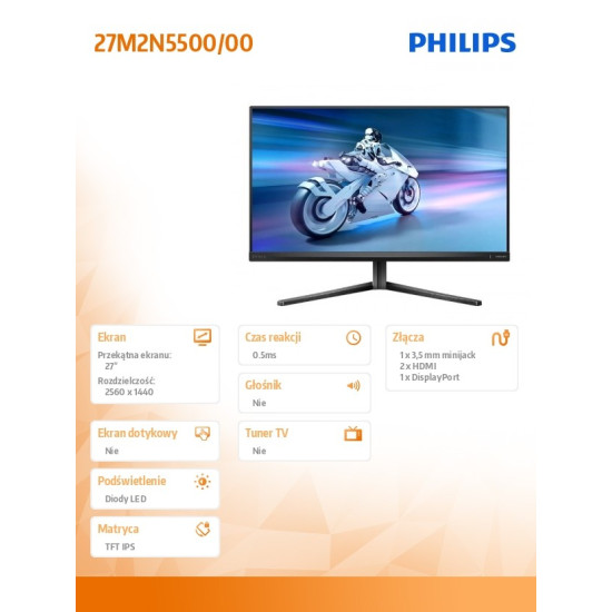 Monitor 27M2N5500 27 cali IPS 180Hz HDMIx2 DP Pivot 