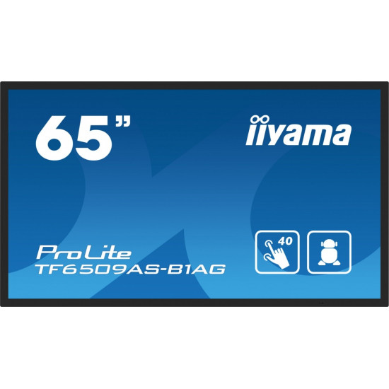 Monitor 65 cali TF6539AS-B1AG,IPS,4K,HDMIx2,DP,RJ45,3xUSB,2x10W,      ANDROID,24/7,IP65 