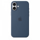 Etui silikonowe z MagSafe do iPhonea 16 Plus - denim