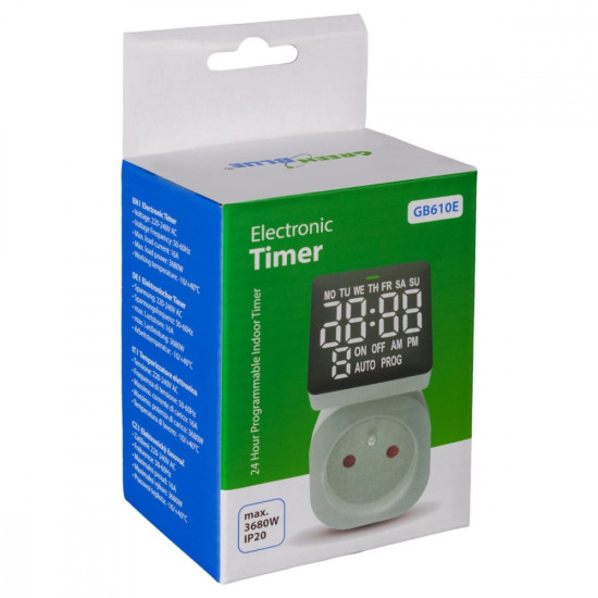 Timer cyfrowy GB610 E GreenBlue IP20 16A 