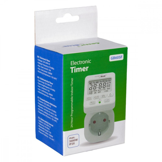 Timer cyfrowy GB605 E 16A IP20 