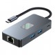Adapter USB C (7w1) HDMI USB SD/TF RJ45 PD Adapter USB C (7w1) HDMI USB SD/TF RJ45 PD