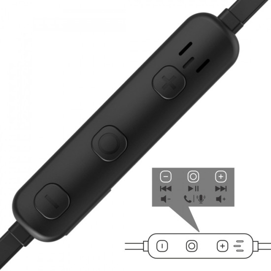 Słuchawki bezprzewodowe Freedom Run II dokanałowe z mikrofonem czarne 