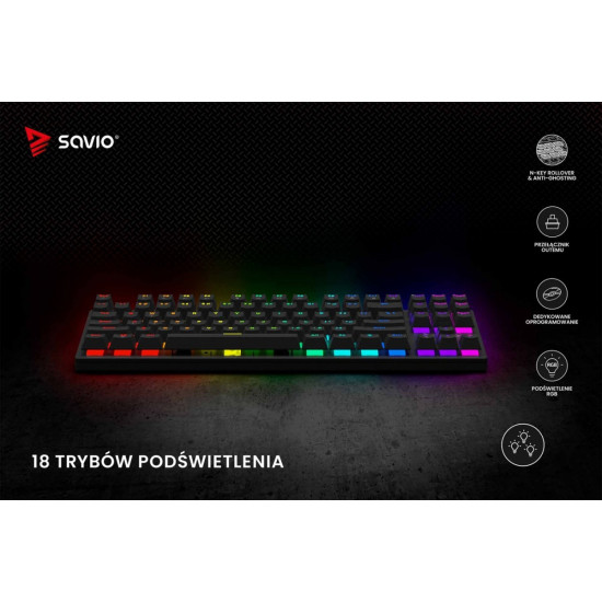 Klawiatura mechaniczna RGB Tempest X2 Outemu Red 