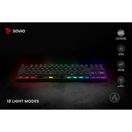 Klawiatura mechaniczna RGB Tempest X2 Outemu Red 