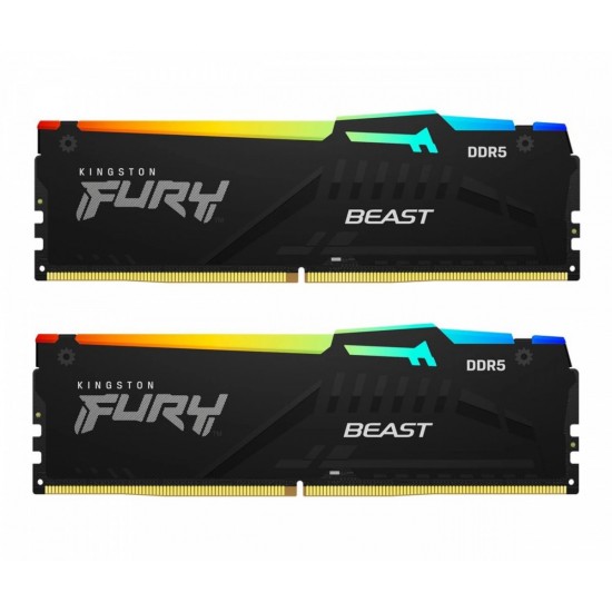 Pamięć DDR5 Fury Beast Bla RGB  32GB(2*16GB)/6000  CL36 