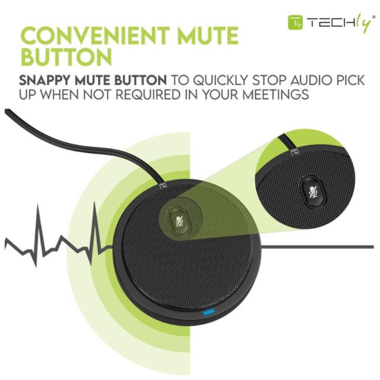 Mikrofon konferencyjny dookólny USB 2.0 z wyciszeniem 