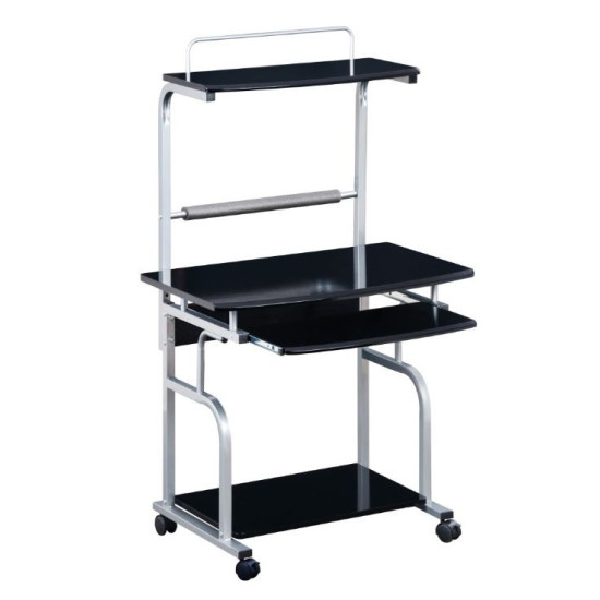 Biurko komputerowe mobilne z nadstawką