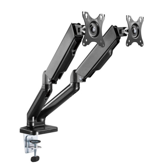 Uchwyt na dwa monitory 17-32 cali 9kg biurkowy obrotowy gazowy 