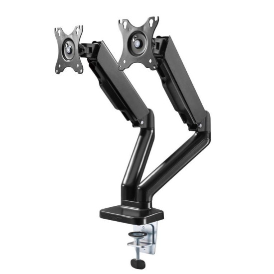 Uchwyt na dwa monitory 17-32 cali 9kg biurkowy obrotowy gazowy 