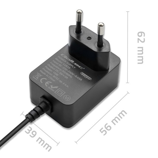 Ładowarka Super FAST PD for Raspberry PI 4 | USB-C | 15W | 5V |  3A | Czarna 