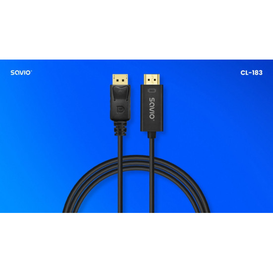 Kabel Display Port do HDMI 1,5m, CL-183