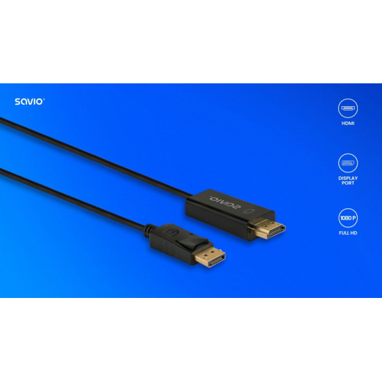 Kabel Display Port do HDMI 1,5m, CL-183