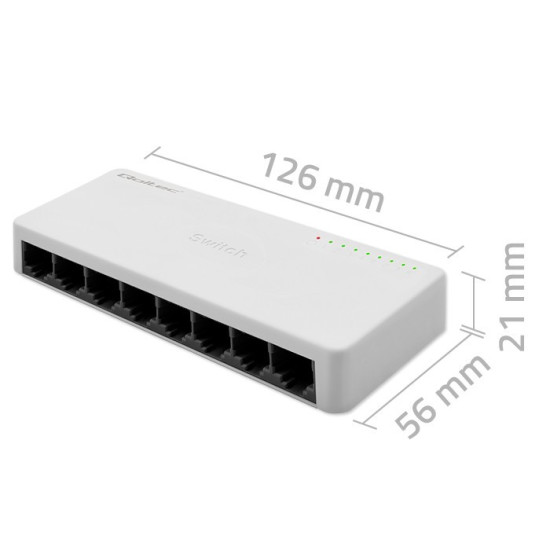 SWITCH przełącznik sieciowy 8 x port RJ45 | 100Mbps | Fast       Ethernet | LAN 