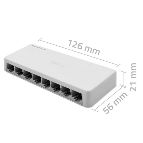 SWITCH przełącznik sieciowy 8 x port RJ45 | 1000Mbps | Fast      Ethernet | LAN 