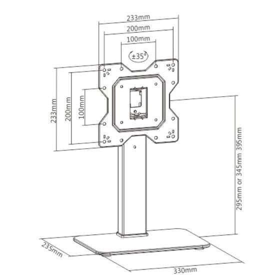 Stojak TV 23-43 cali 40kg skrętny