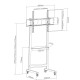 Stojak mobilny 50-90 cali 70kg z półką AV