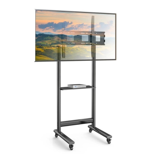 Stojak mobilny 50-90 cali 70kg z półką AV