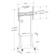 Stojak mobilny  32-70 cali 70kg z półką AV Pivot