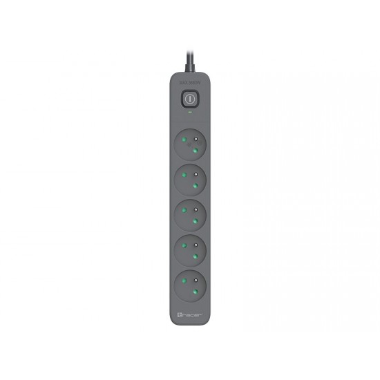 Listwa zasilająca antyprzepięciowa Power Line+ 5m Graphite (5 gniazd)