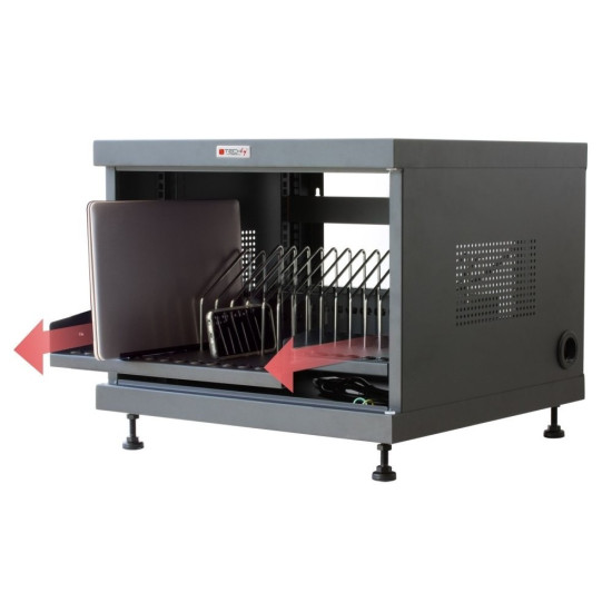 Szafa do ładowania 14 laptopów, tabletów 14 gniazd AC 230V 