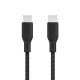 Kabel w oplocie USB-C do USB-C 100W 3m czarny