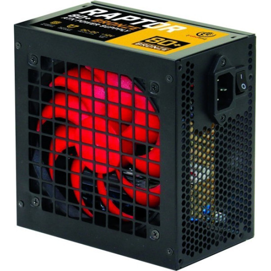 Zasilacz ATX RAPTOR 600W BRONZE 80+,Single Rail, DC-DC 