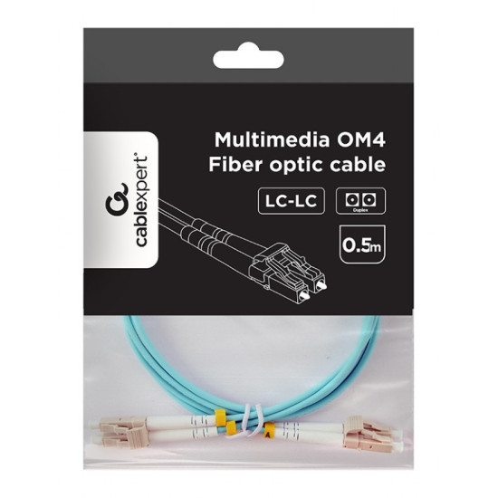 Kabel światłowodowy wielomodowy duplex OM4 50/125,LC/LC,30m