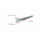 Patch cord kat.6 miedź UTP 0.5m szary