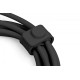 Kabel zasilający silikonowy USB-A - USB-C, USB 2.0 60W, 1m Czarny