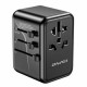 Ładowarka podróżna GaN 65W 4w1 US/AU/EU/UK C-40 2xUSB +3xUSB-C 