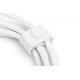 Kabel zasilający silikonowy USB-C - USB-C, USB 2.0 60W, 1m Biały