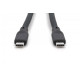 Kabel połączeniowy silikonowy USB-C - USB-C, USB 4 Gen3 40G 8K 240W, 0,5m Czarny