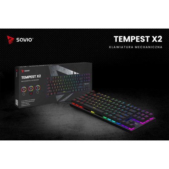Klawiatura mechaniczna RGB Tempest X2 Outemu Brown 