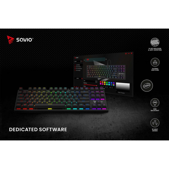 Klawiatura mechaniczna RGB Tempest X2 Outemu Brown 