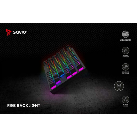 Klawiatura mechaniczna RGB Tempest X2 Outemu Brown 