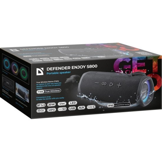 Głośnik Bluetooth ENJOY S800 20W Czarny