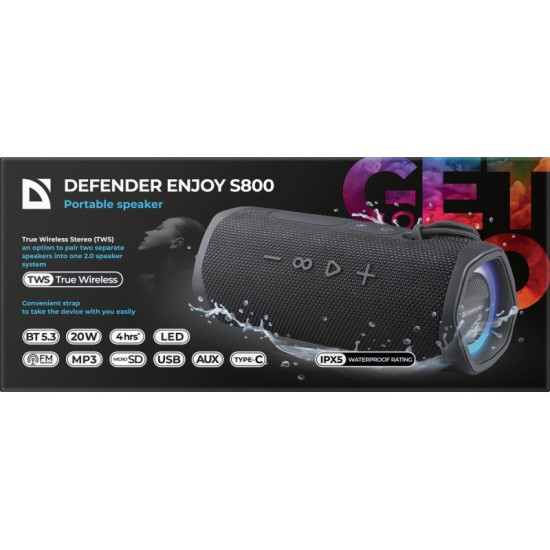Głośnik Bluetooth ENJOY S800 20W Czarny
