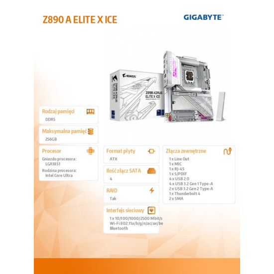 Płyta główna Z890 A ELITE X ICE 