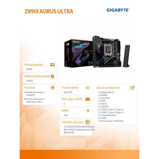Płyta główna Z890I AORUS ULTRA