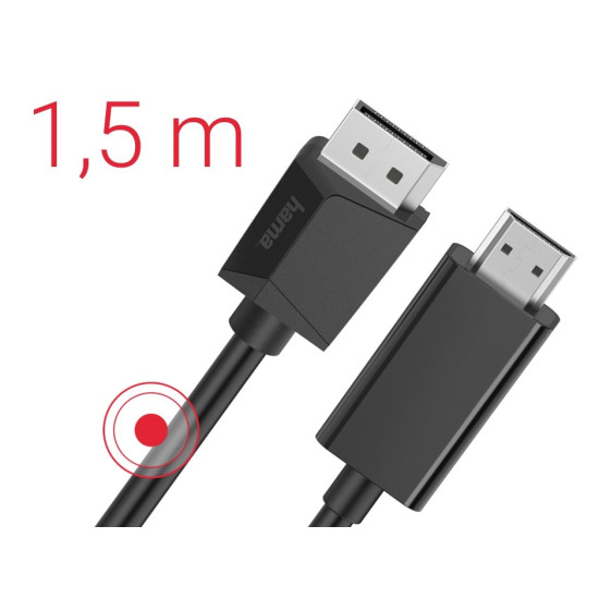 Kabel displayport HDMI 4k 1,5m 